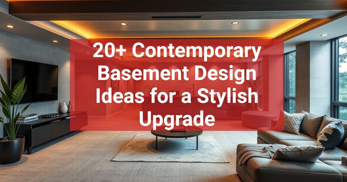 20+ Contemporary Basement Design Ideas for a Stylish Upgrade