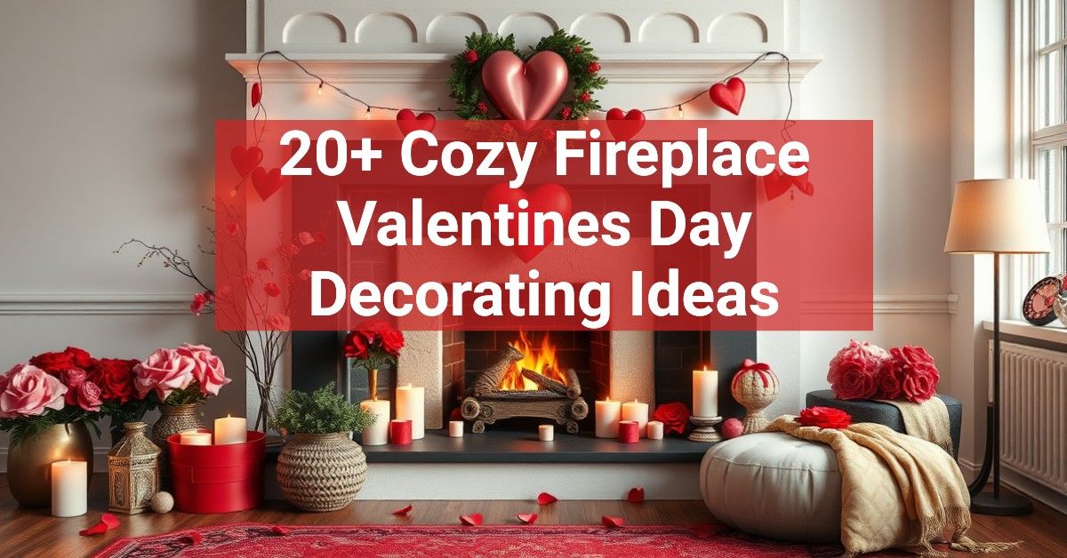 20+ Cozy Fireplace Valentines Day Decorating Ideas