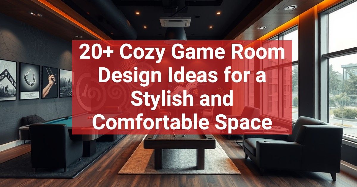 20+ Cozy Game Room Design Ideas for a Stylish and Comfortable Space