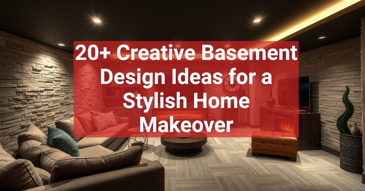 20+ Creative Basement Design Ideas for a Stylish Home Makeover