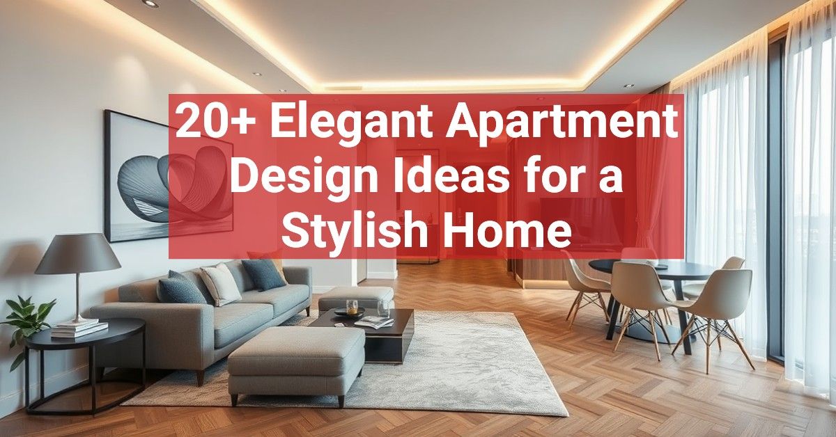 20+ Elegant Apartment Design Ideas for a Stylish Home