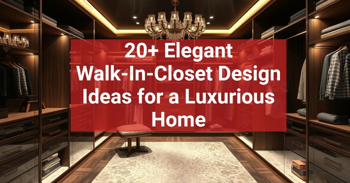 20+ Elegant Walk-In-Closet Design Ideas for a Luxurious Home