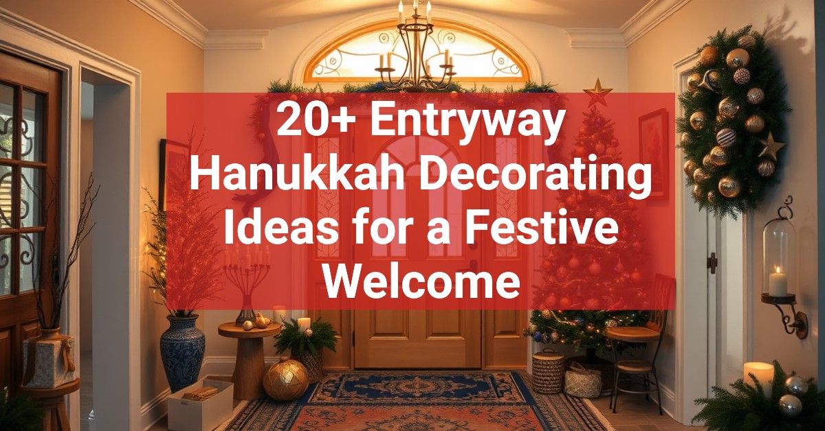 20+ Entryway Hanukkah Decorating Ideas for a Festive Welcome