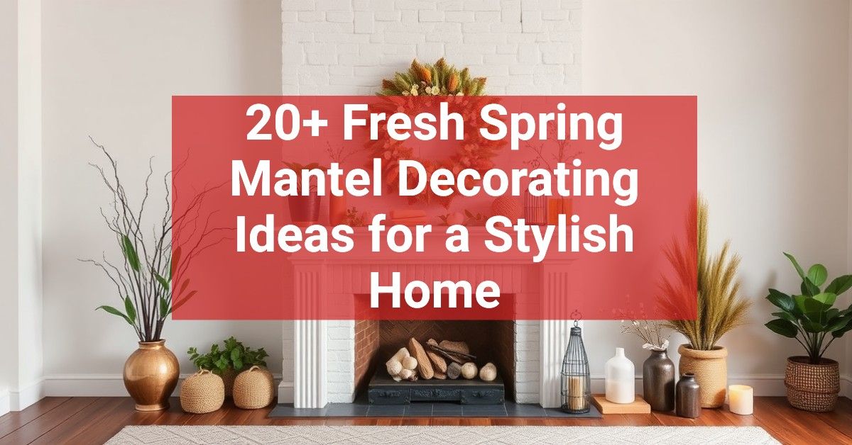 20+ Fresh Spring Mantel Decorating Ideas for a Stylish Home