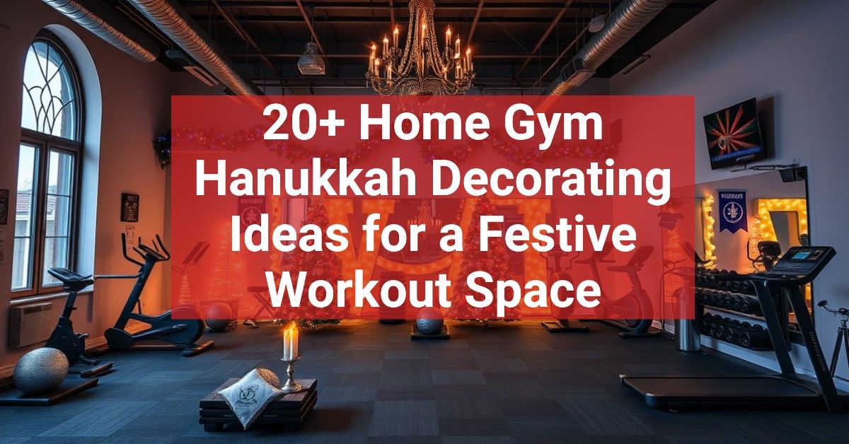 20+ Home Gym Hanukkah Decorating Ideas for a Festive Workout Space