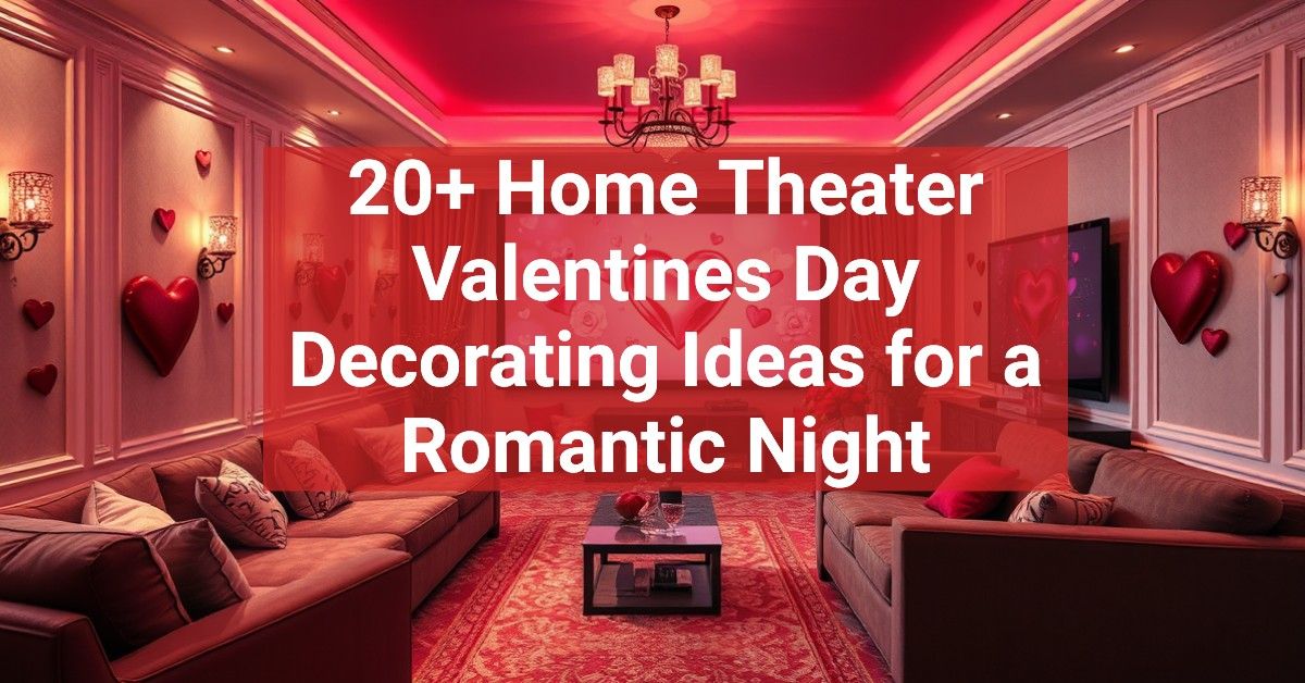 20+ Home Theater Valentines Day Decorating Ideas for a Romantic Night