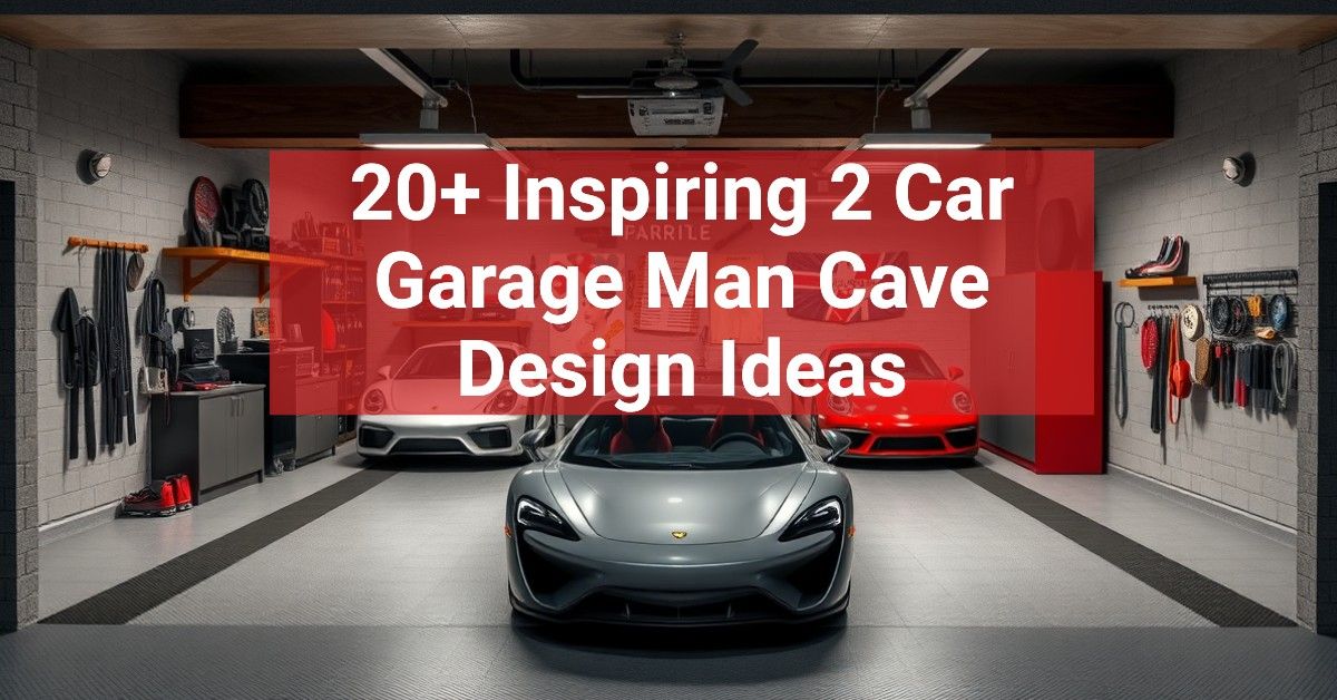 20+ Inspiring 2 Car Garage Man Cave Design Ideas