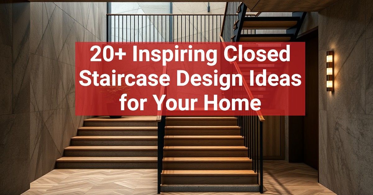 20+ Inspiring Closed Staircase Design Ideas for Your Home