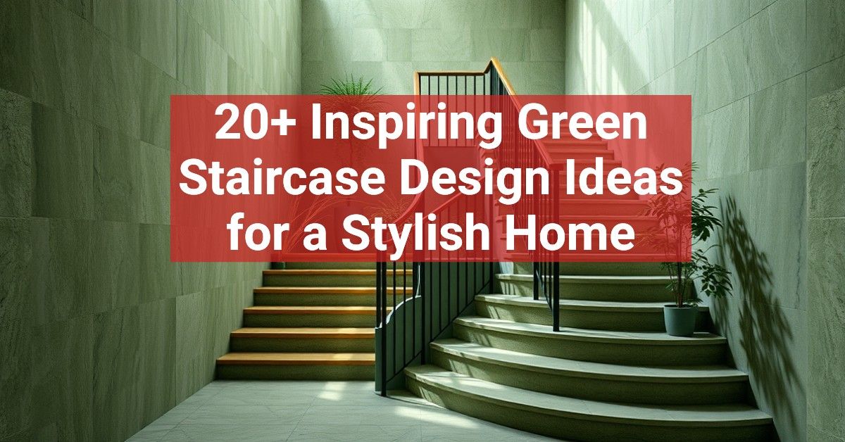 20+ Inspiring Green Staircase Design Ideas for a Stylish Home