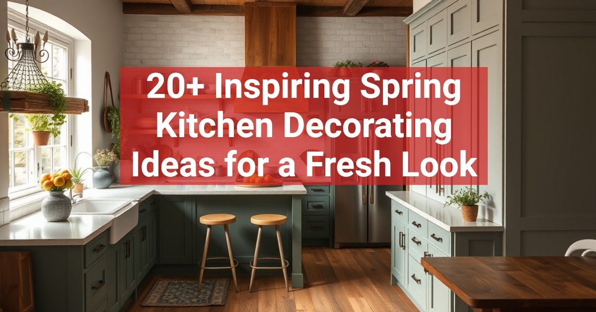 20+ Inspiring Spring Kitchen Decorating Ideas for a Fresh Look