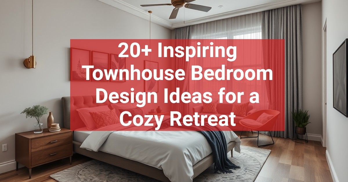 20+ Inspiring Townhouse Bedroom Design Ideas for a Cozy Retreat