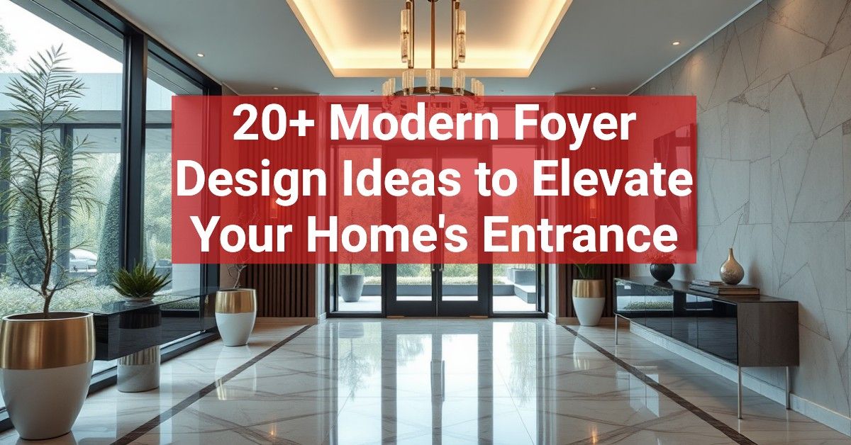 20+ Modern Foyer Design Ideas to Elevate Your Home's Entrance