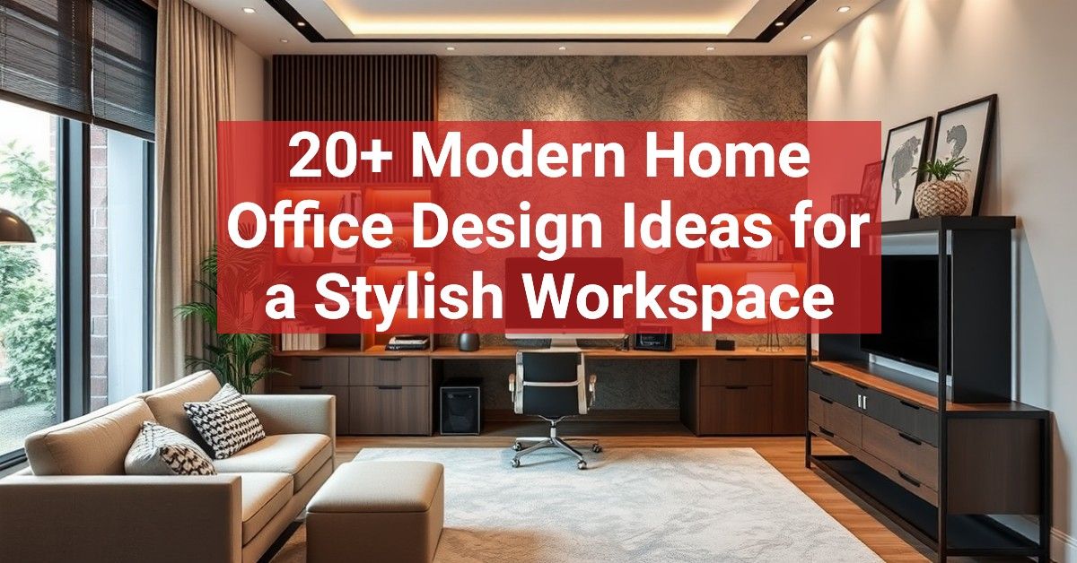 20+ Modern Home Office Design Ideas for a Stylish Workspace