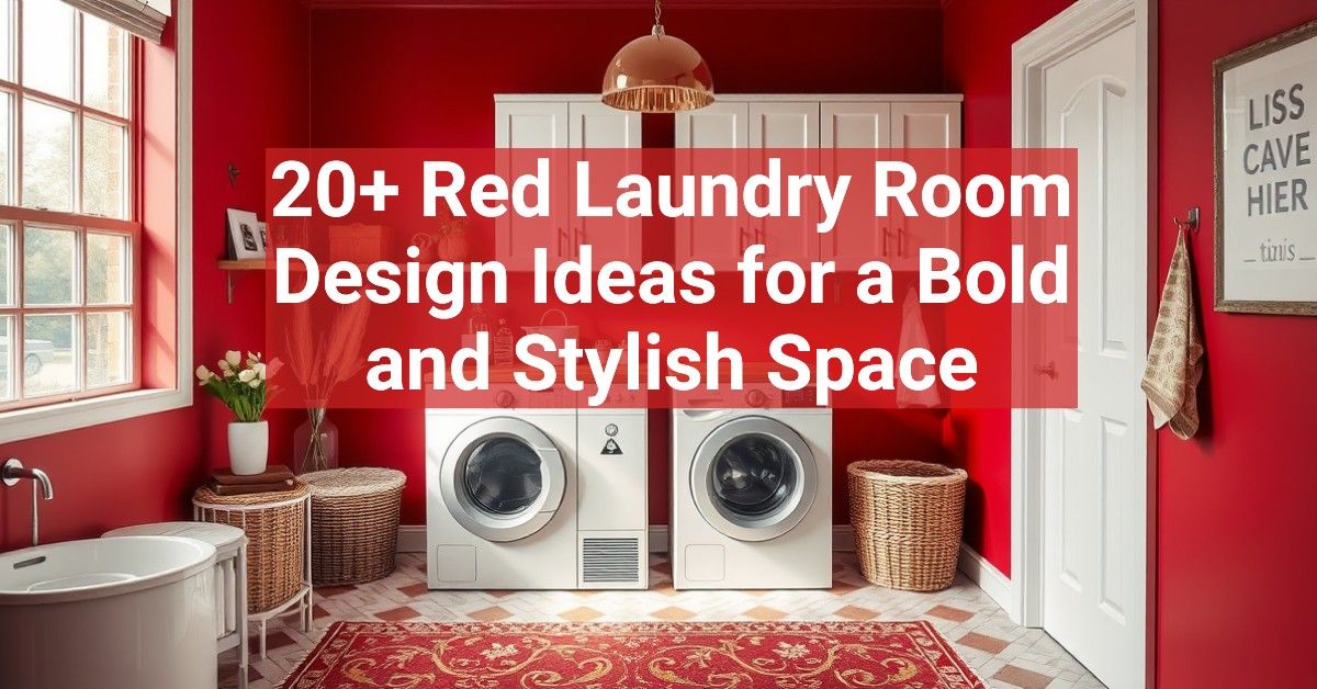 20+ Red Laundry Room Design Ideas for a Bold and Stylish Space