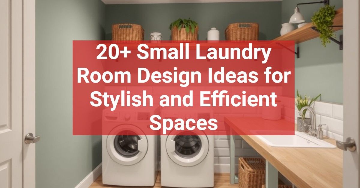 20+ Small Laundry Room Design Ideas for Stylish and Efficient Spaces