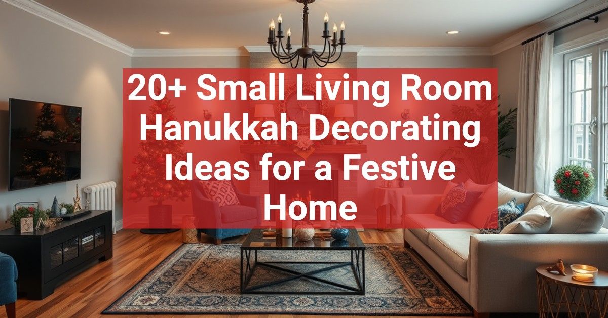 20+ Small Living Room Hanukkah Decorating Ideas for a Festive Home