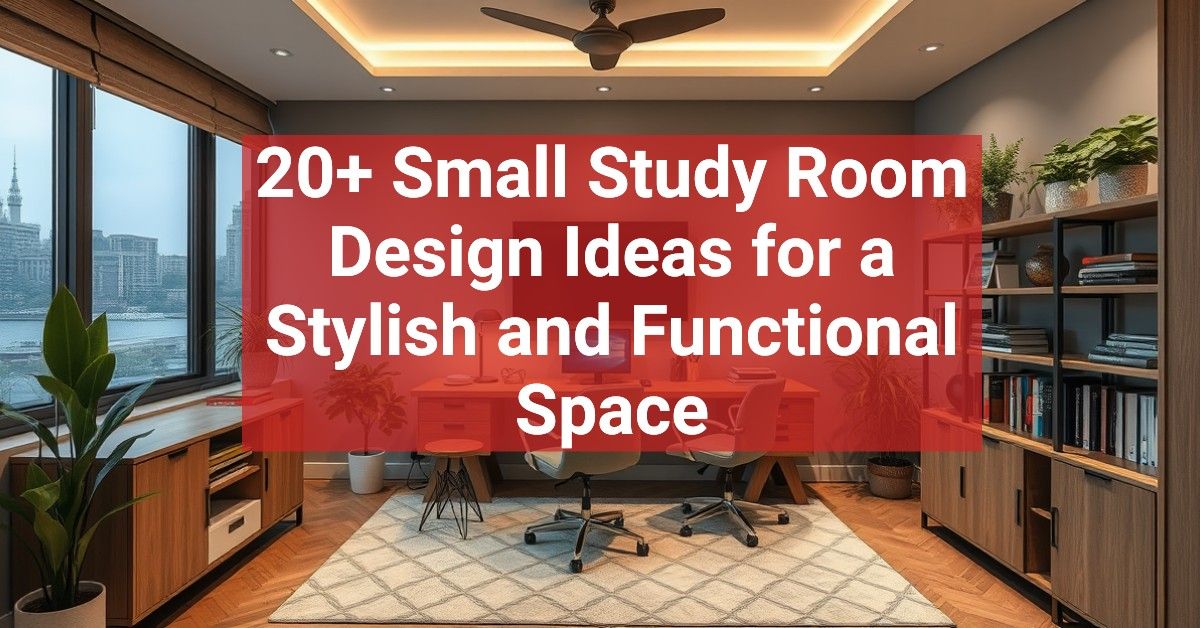 20+ Small Study Room Design Ideas for a Stylish and Functional Space