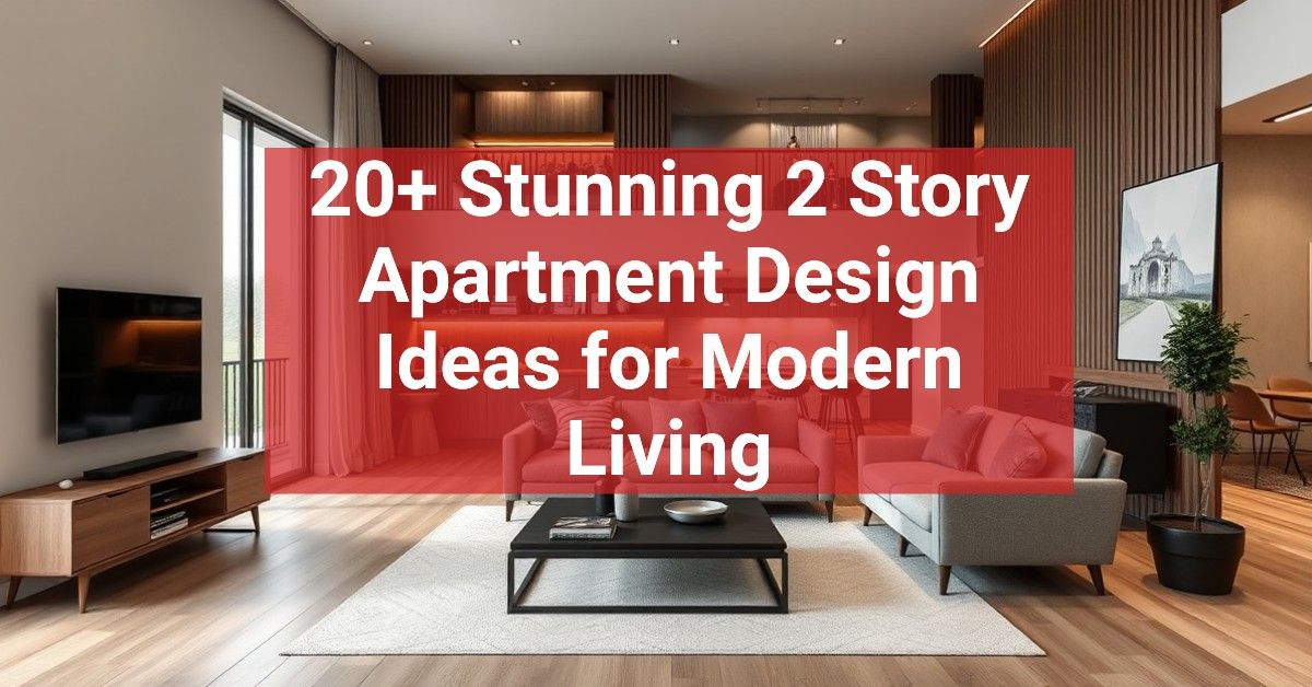 20+ Stunning 2 Story Apartment Design Ideas for Modern Living