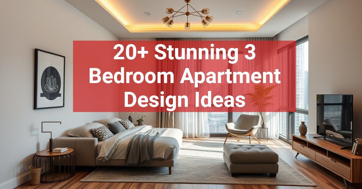 20+ Stunning 3 Bedroom Apartment Design Ideas