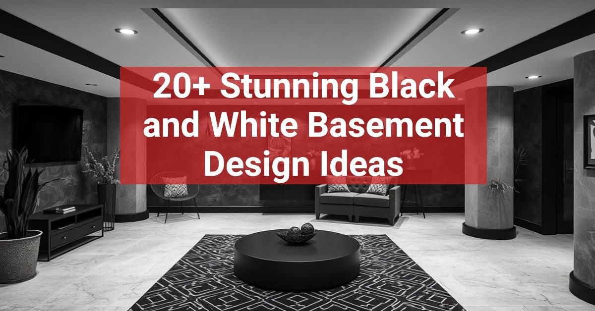 20+ Stunning Black and White Basement Design Ideas