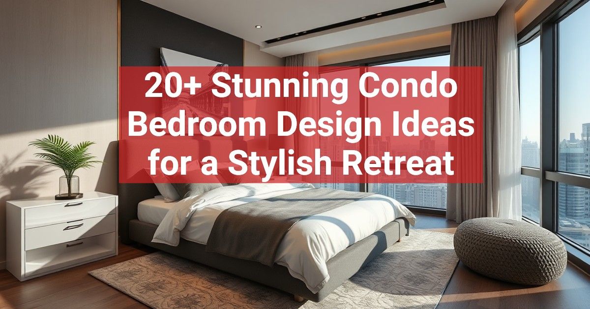 20+ Stunning Condo Bedroom Design Ideas for a Stylish Retreat