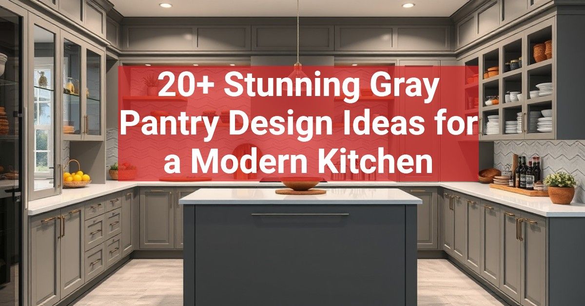 20+ Stunning Gray Pantry Design Ideas for a Modern Kitchen