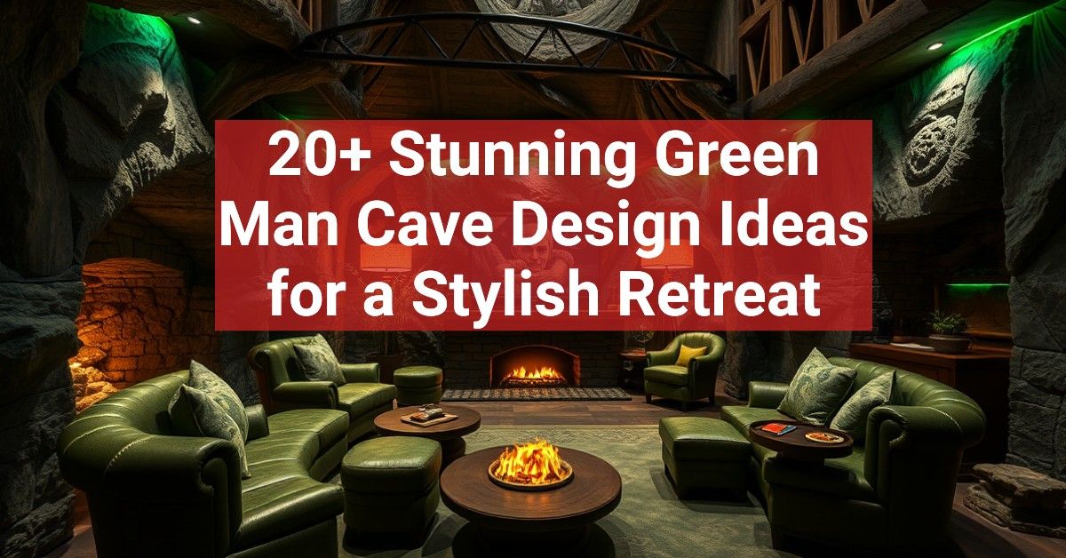 20+ Stunning Green Man Cave Design Ideas for a Stylish Retreat