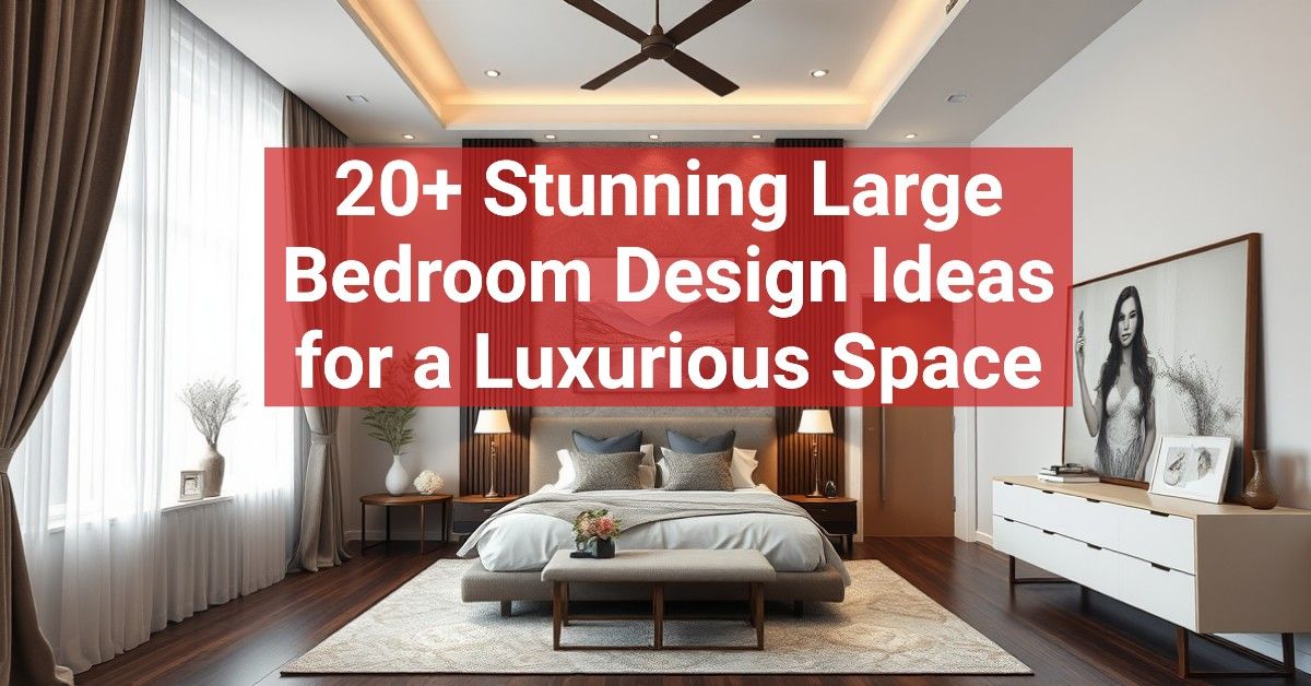 20+ Stunning Large Bedroom Design Ideas for a Luxurious Space