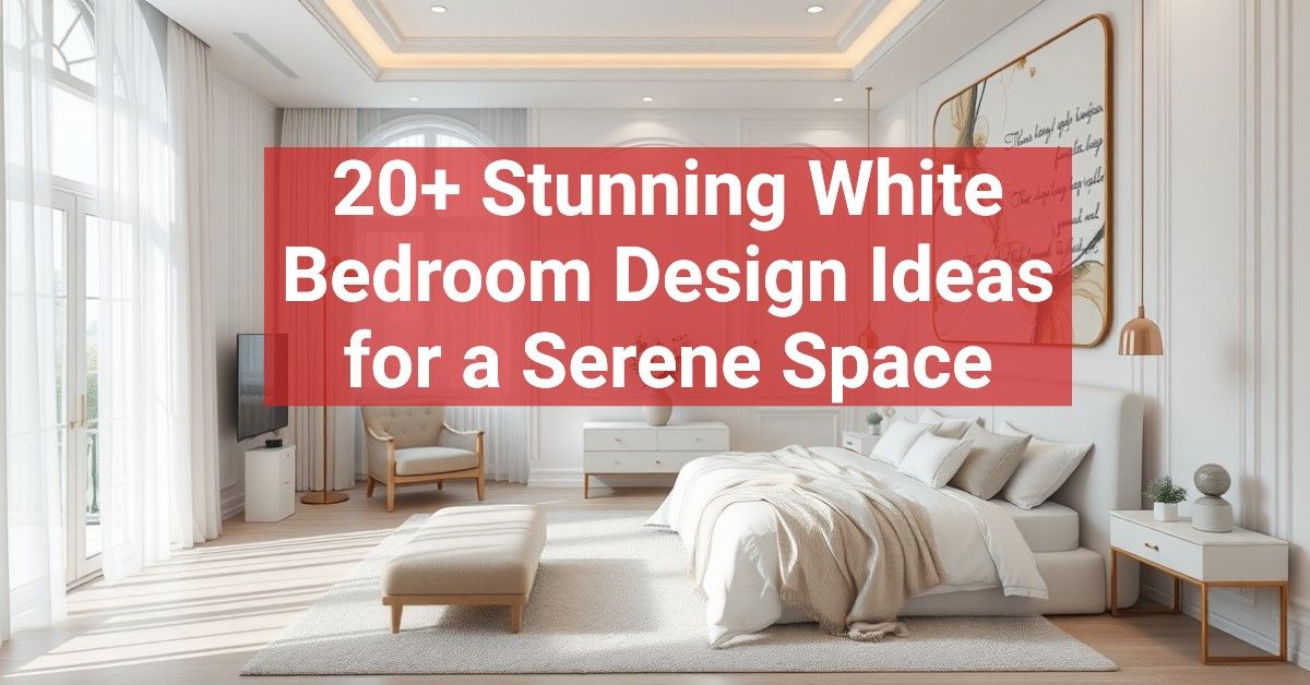 20+ Stunning White Bedroom Design Ideas for a Serene Space