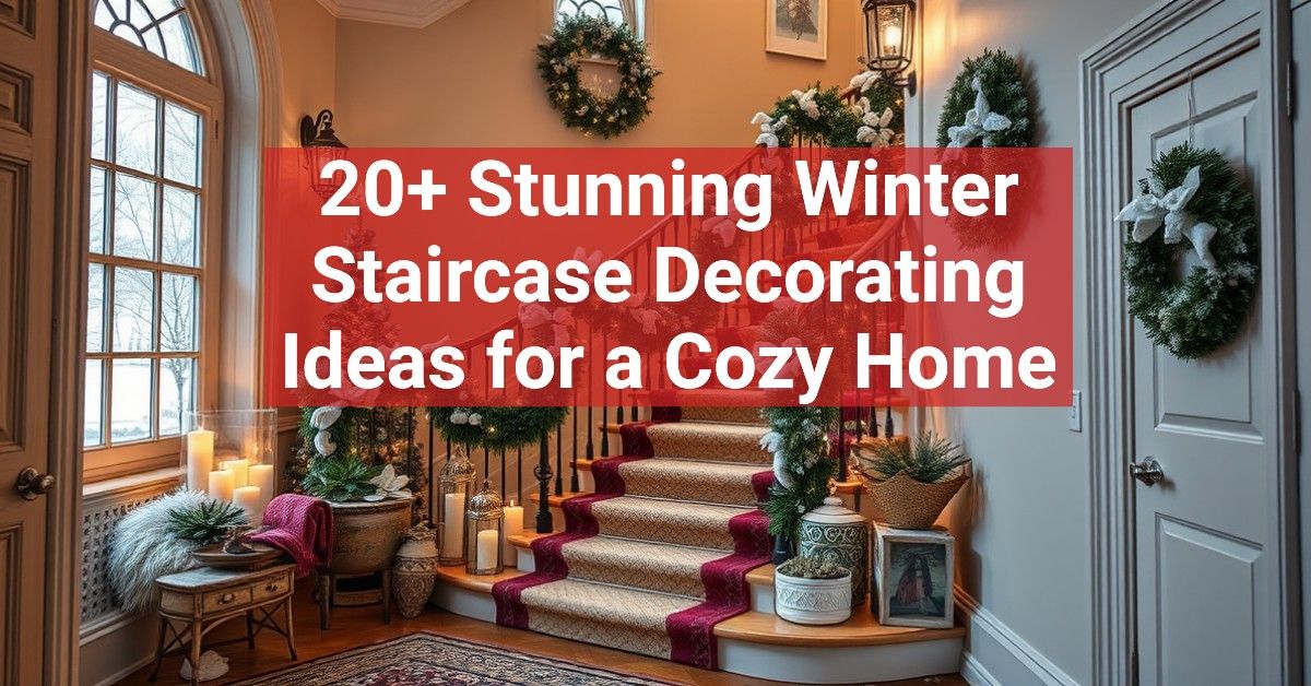 20+ Stunning Winter Staircase Decorating Ideas for a Cozy Home