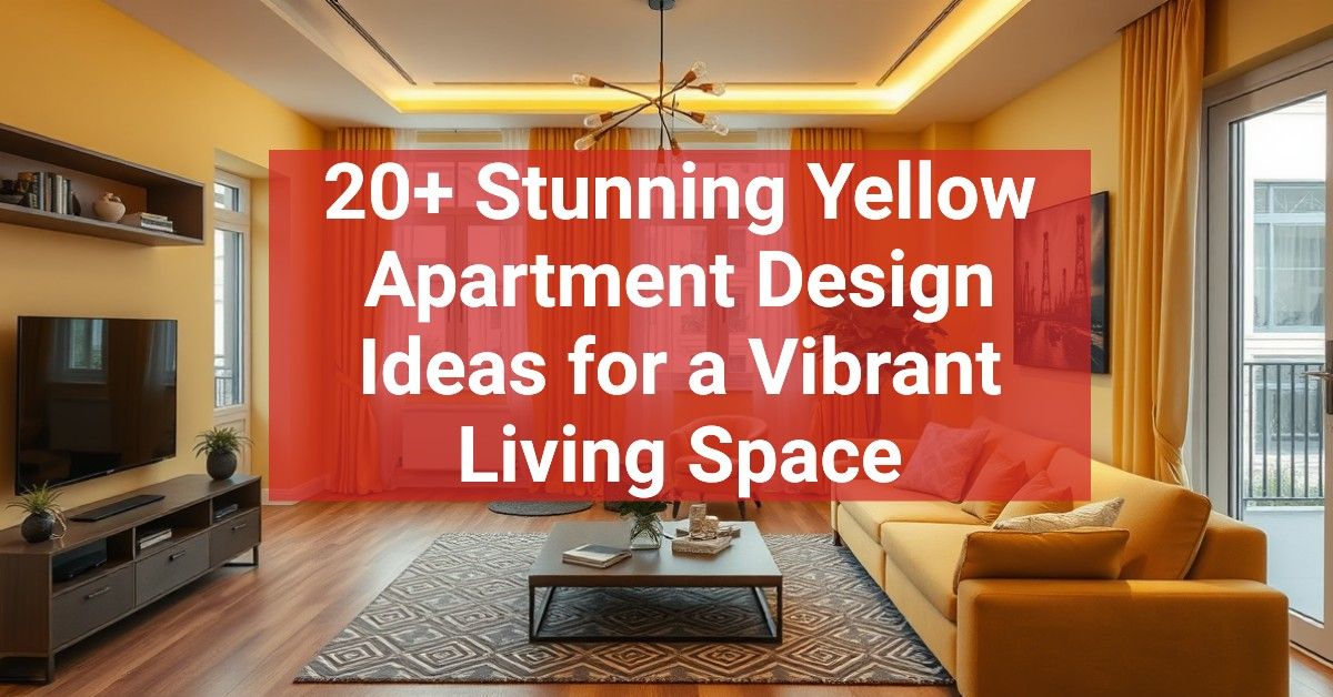 20+ Stunning Yellow Apartment Design Ideas for a Vibrant Living Space