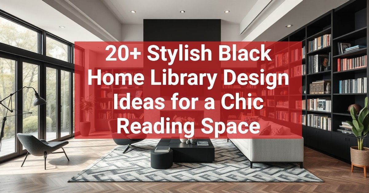 20+ Stylish Black Home Library Design Ideas for a Chic Reading Space