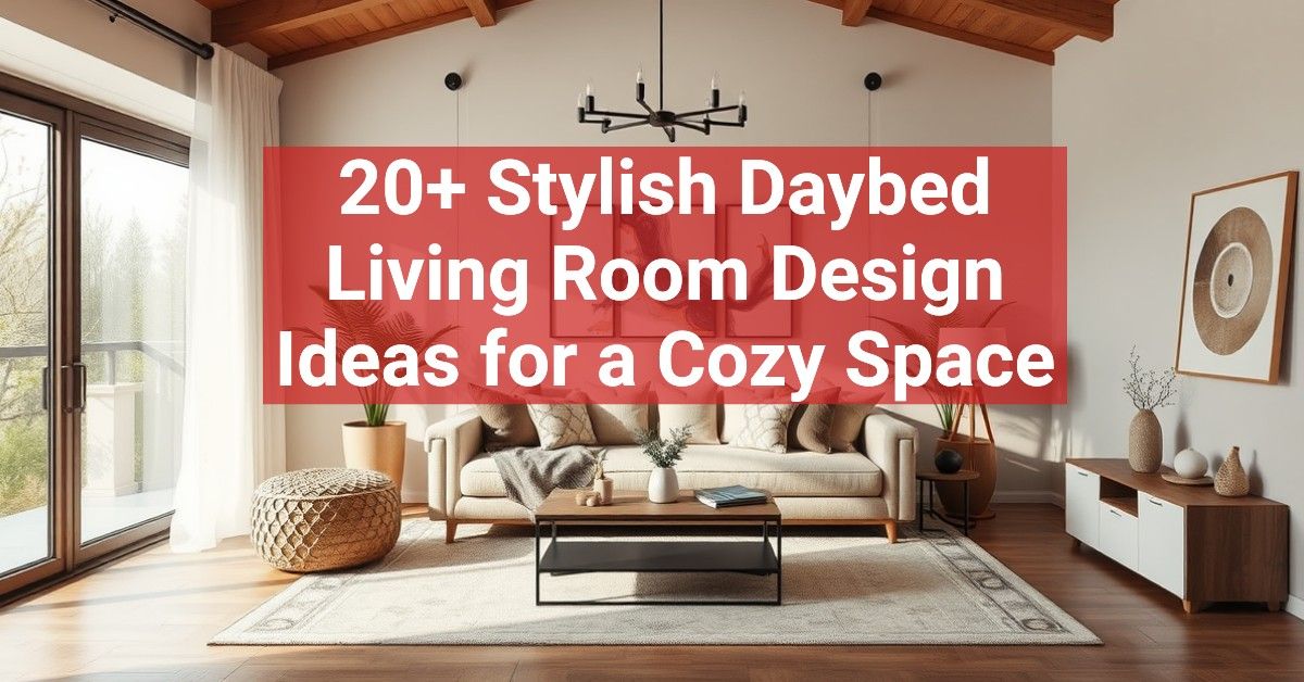 20+ Stylish Daybed Living Room Design Ideas for a Cozy Space