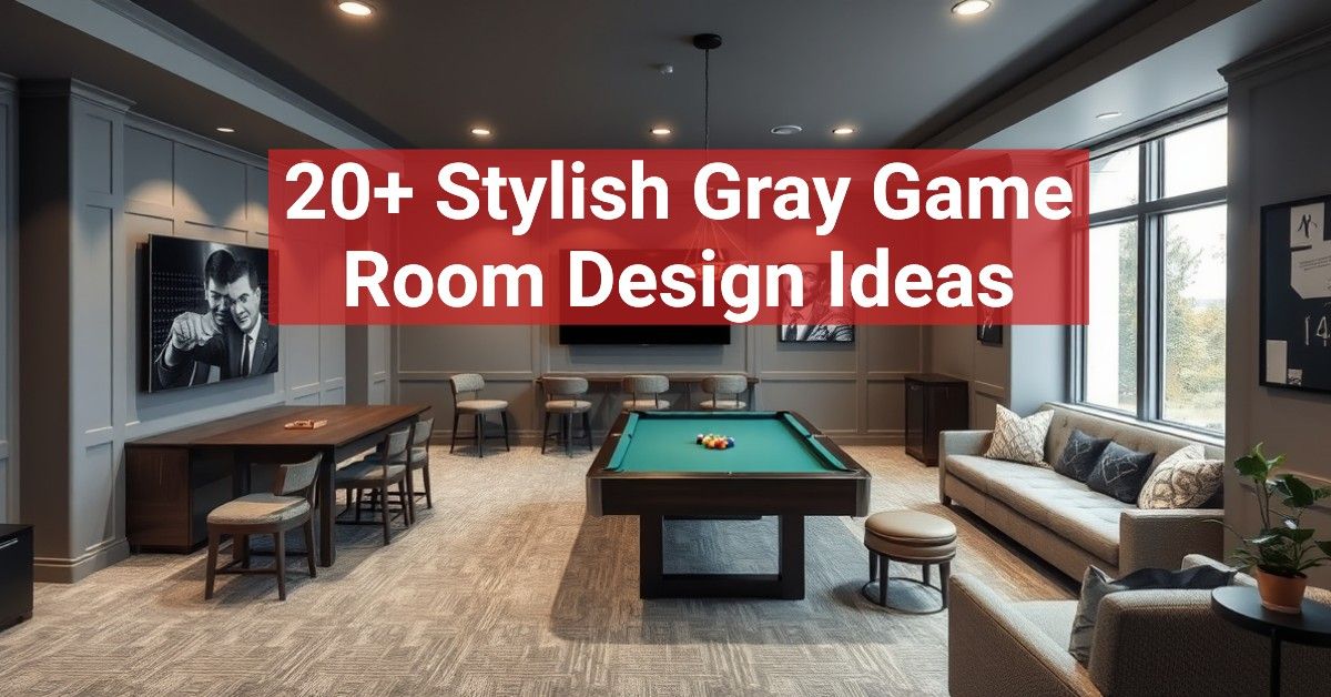 20+ Stylish Gray Game Room Design Ideas