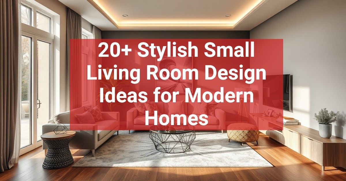 20+ Stylish Small Living Room Design Ideas for Modern Homes