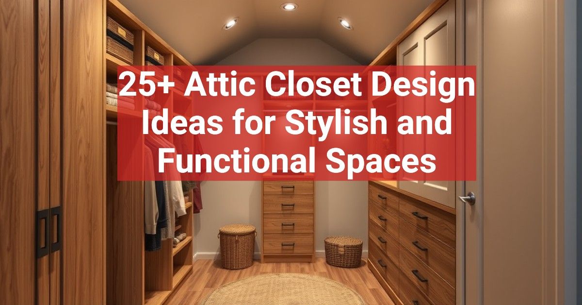 25+ Attic Closet Design Ideas for Stylish and Functional Spaces