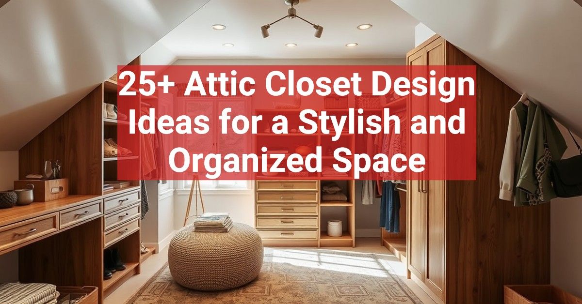 25+ Attic Closet Design Ideas for a Stylish and Organized Space