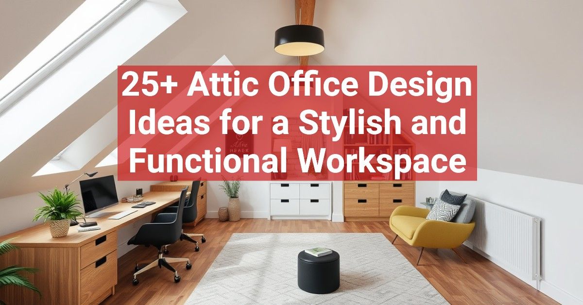 25+ Attic Office Design Ideas for a Stylish and Functional Workspace