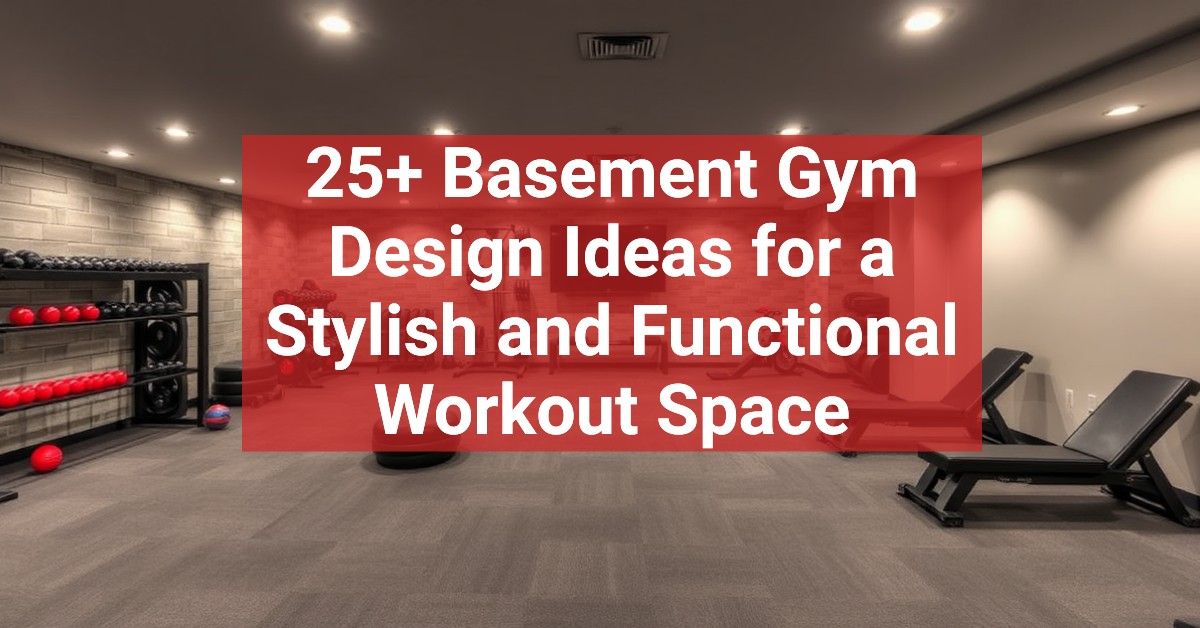 25+ Basement Gym Design Ideas for a Stylish and Functional Workout Space