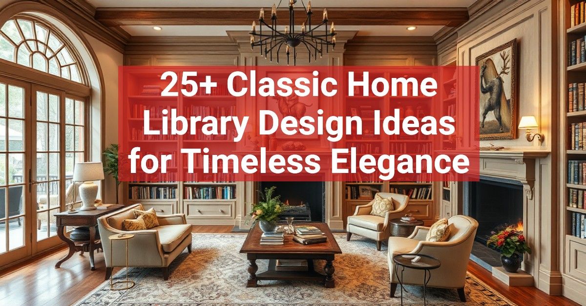 25+ Classic Home Library Design Ideas for Timeless Elegance