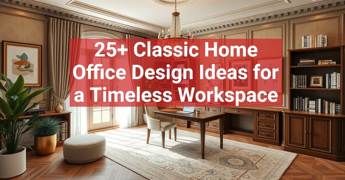 25+ Classic Home Office Design Ideas for a Timeless Workspace