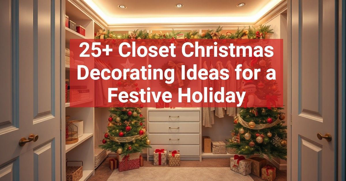 25+ Closet Christmas Decorating Ideas for a Festive Holiday