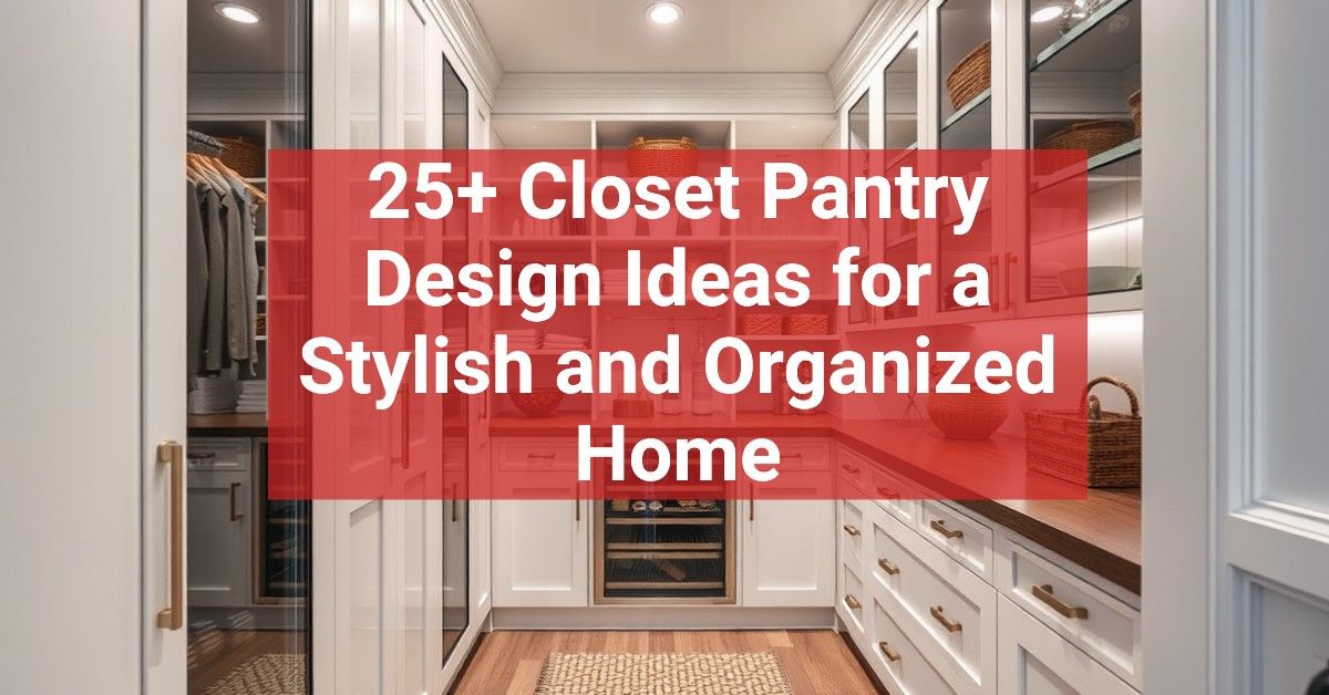 25+ Closet Pantry Design Ideas for a Stylish and Organized Home