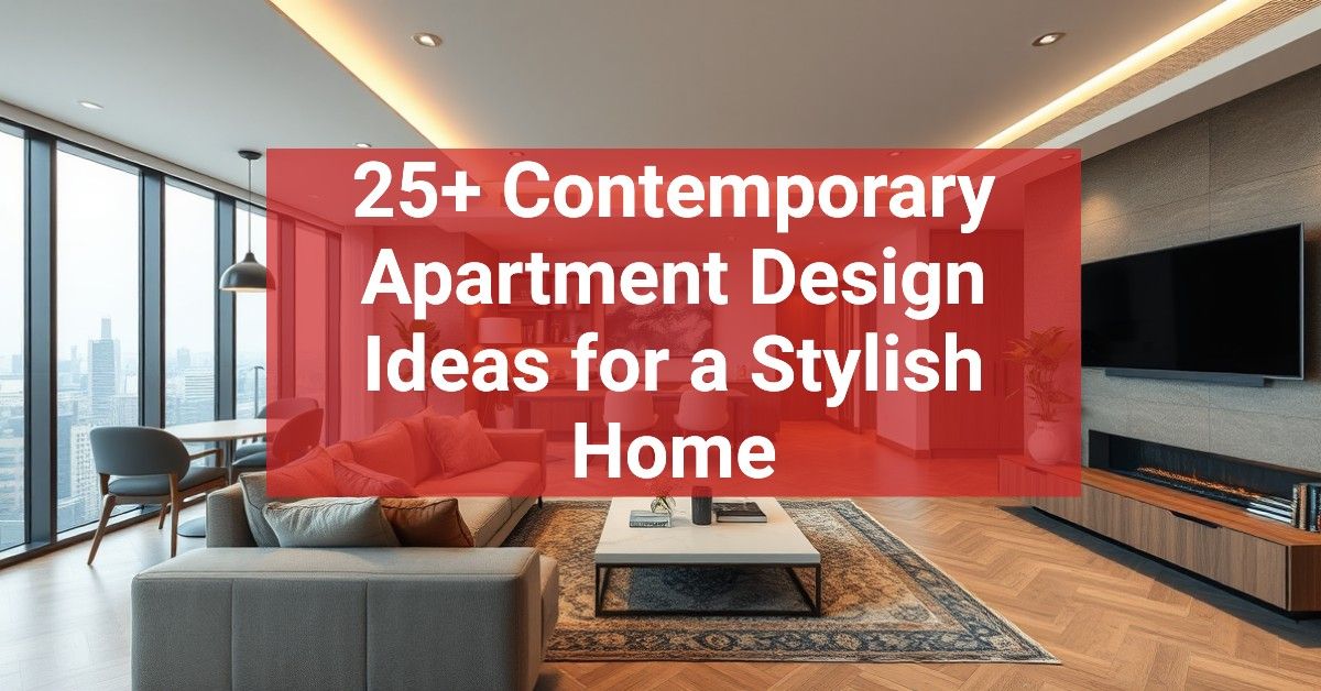 25+ Contemporary Apartment Design Ideas for a Stylish Home