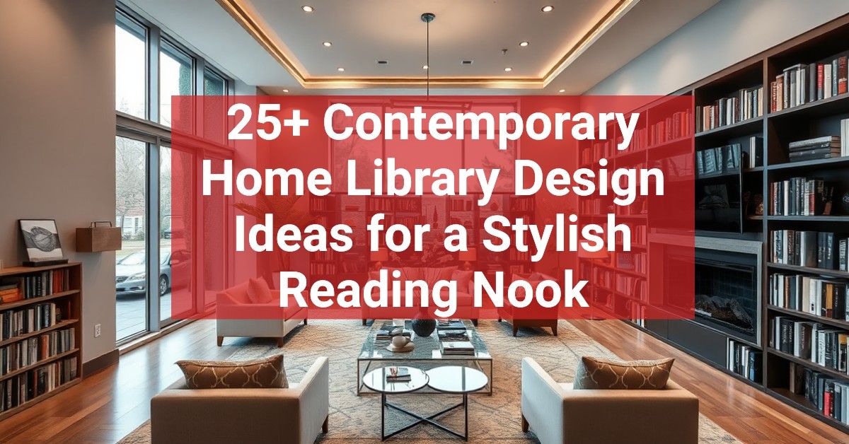 25+ Contemporary Home Library Design Ideas for a Stylish Reading Nook