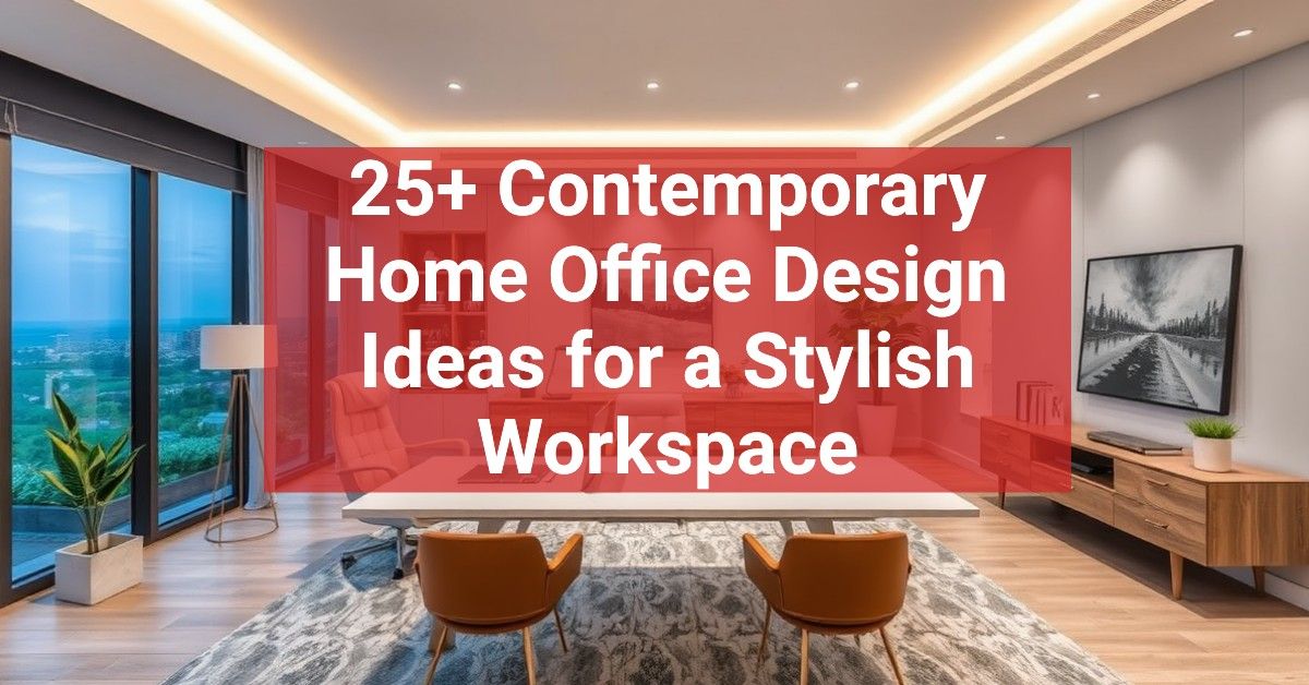 25+ Contemporary Home Office Design Ideas for a Stylish Workspace