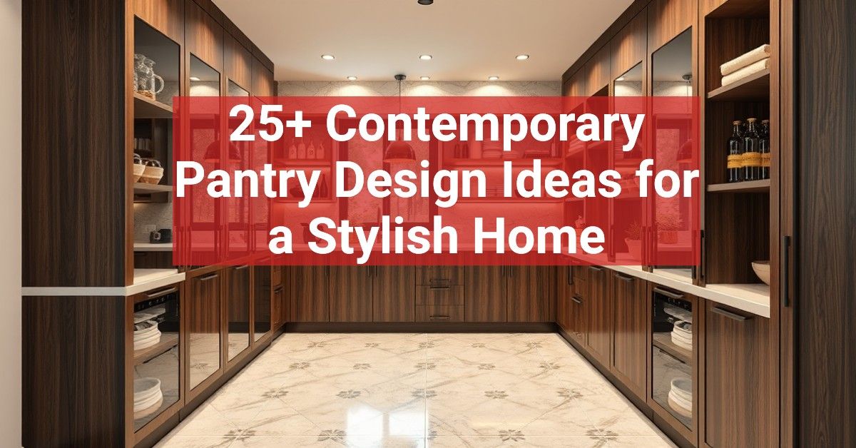 25+ Contemporary Pantry Design Ideas for a Stylish Home