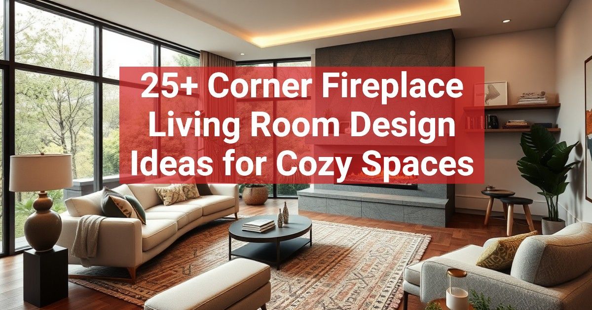 25+ Corner Fireplace Living Room Design Ideas for Cozy Spaces