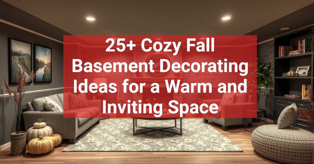 25+ Cozy Fall Basement Decorating Ideas for a Warm and Inviting Space