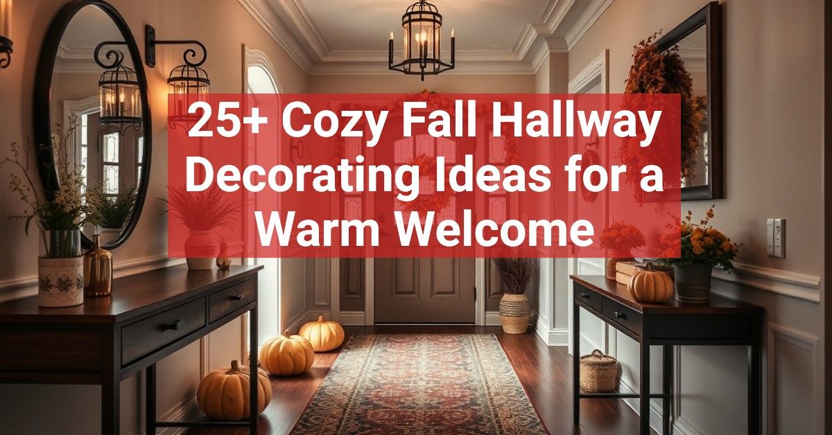 25+ Cozy Fall Hallway Decorating Ideas for a Warm Welcome